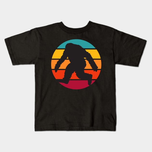 Big Foot Retro Vintage Sunset Kids T-Shirt by DANPUBLIC